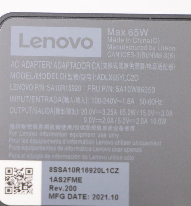 EAN 5704174656586 - Lenovo 5A10W86253 adaptador e inversor de corriente Interior 65 W Negro imagen 8