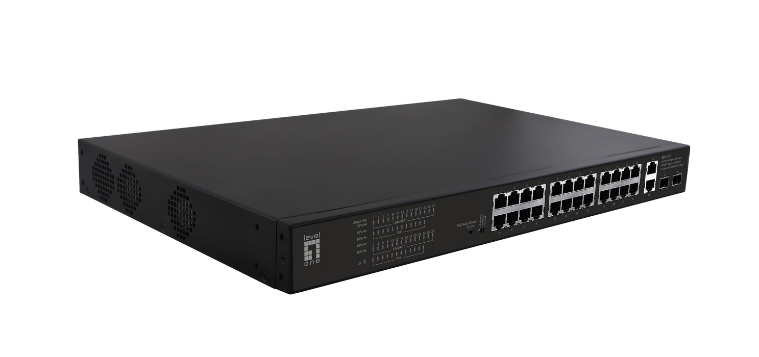 EAN 4015867223925 - LevelOne FGP-2831 switch No administrado Fast Ethernet (10/100) Energía sobre Ethernet (PoE) 1U Negro imagen 1