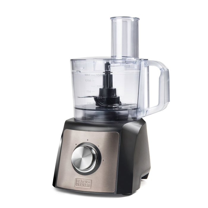 EAN 8432406250055 - Black & Decker BXFPA1200E robot de cocina 1200 W 1,5 L Negro, Acero inoxidable imagen 1