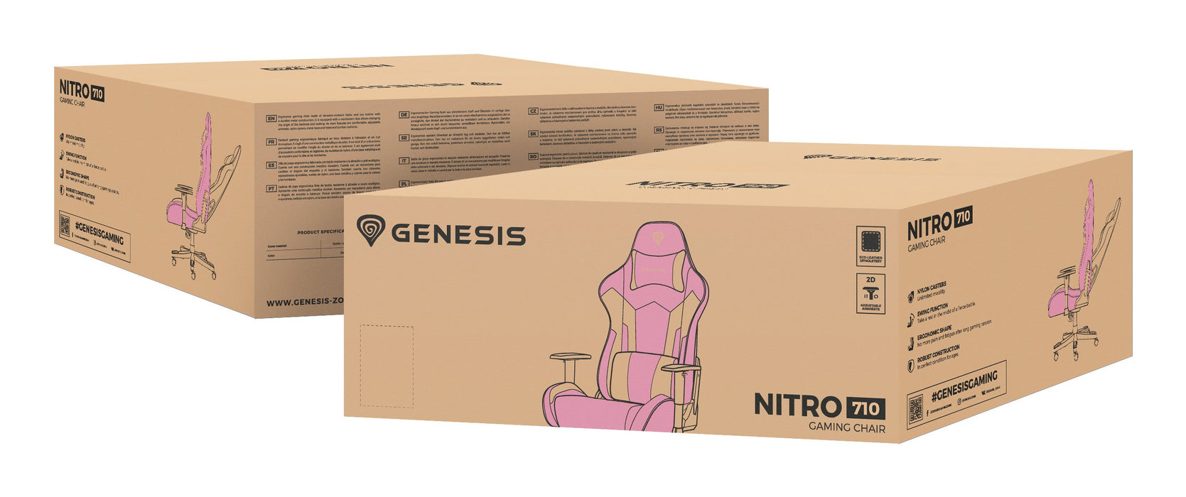 EAN 5901969435160 - GENESIS Nitro 710 Silla para videojuegos de PC Asiento inflable Blanco imagen 15