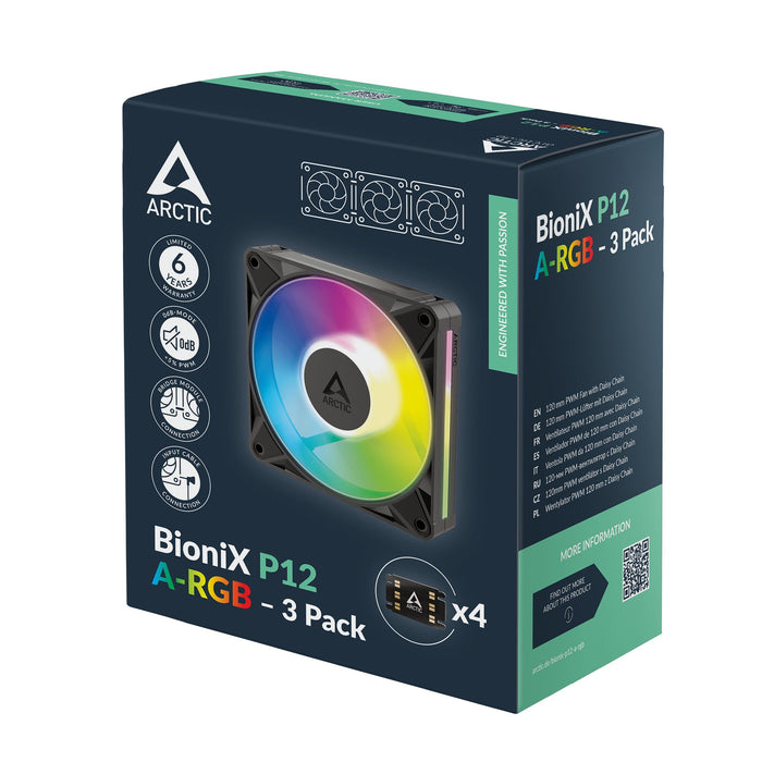EAN 4895265001093 - ARCTIC BioniX P14 A-RGB Carcasa del ordenador Ventilador 14 cm Negro 3 pieza(s) imagen 10
