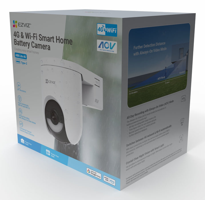 EAN 6941545641386 - EZVIZ HB8 Lite 4G+Wifi Torreta Cámara de seguridad IP Exterior 2560 x 1440 Pixeles Pared imagen 64