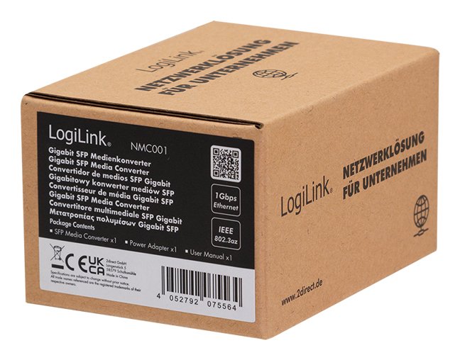 EAN 4052792075564 - LogiLink NMC001 convertidor de medio 1000 Mbit/s Negro imagen 8