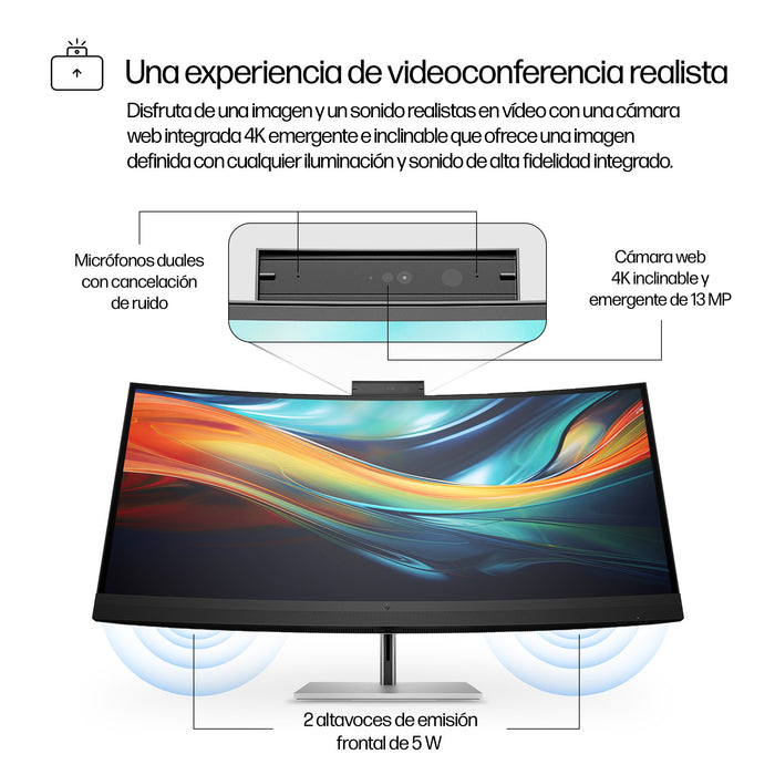 EAN 5715063476710 - HP Series 7 Pro 740pm pantalla para PC 100,8 cm (39.7") 5120 x 2160 Pixeles WUHD LCD Gris imagen 8