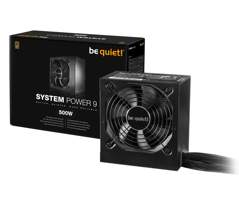 EAN 4260052186053 - be quiet! System Power 9 unidad de fuente de alimentación 500 W 20+4 pin ATX ATX Negro imagen 3
