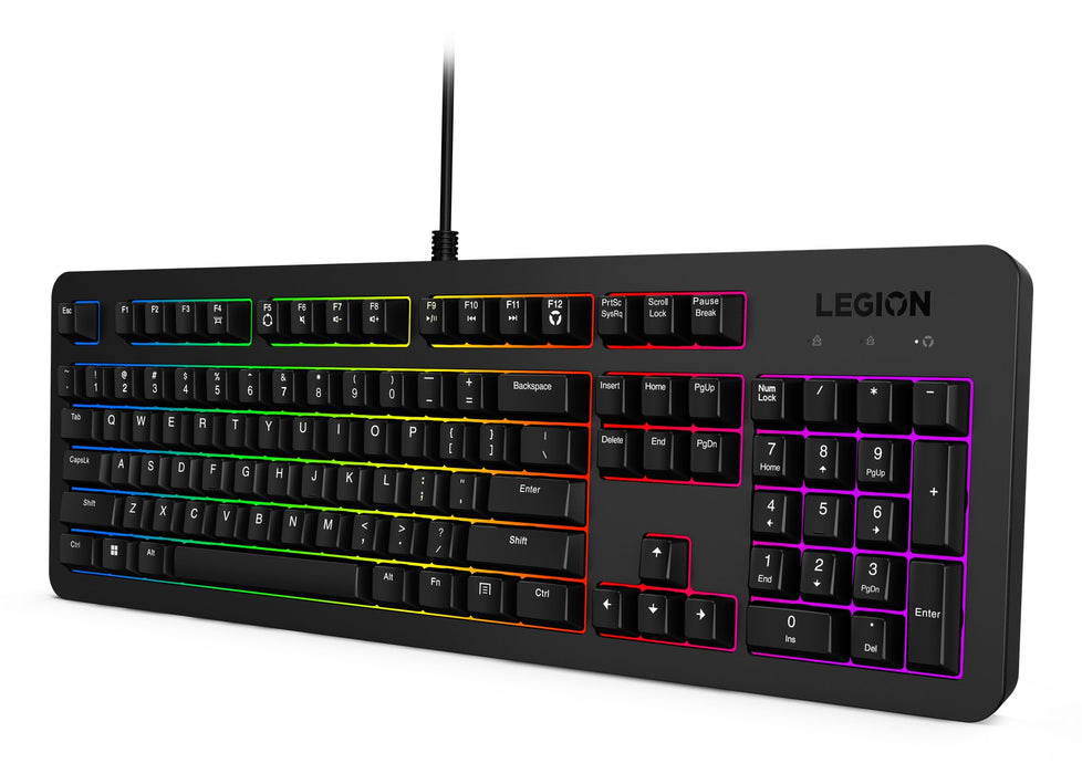 EAN 0195892097143 - Lenovo K310 teclado Juego USB Inglés de EE. UU. Negro imagen 3
