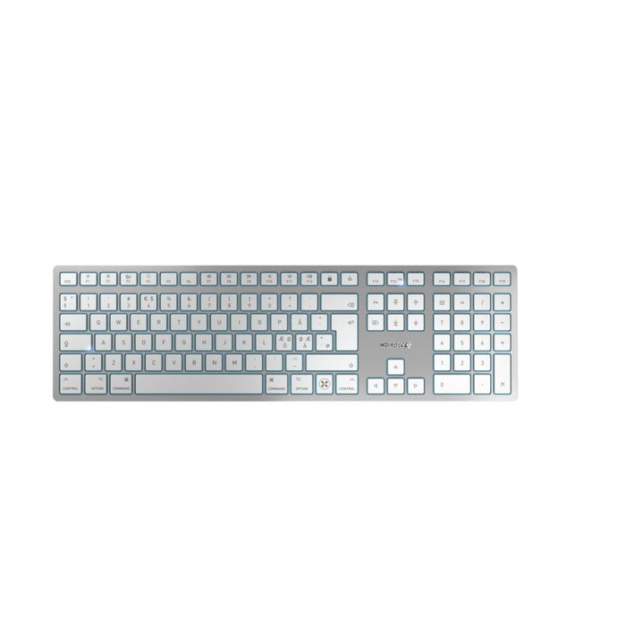 EAN 4025112099694 - CHERRY KW 9100 SLIM FOR MAC teclado Universal USB + Bluetooth QWERTY Inglés Plata imagen 1