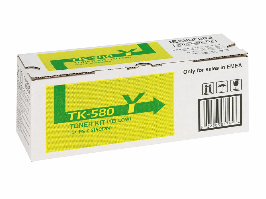 EAN 0632983017319 - KYOCERA TK-580Y cartucho de tóner 1 pieza(s) Original Amarillo imagen 2