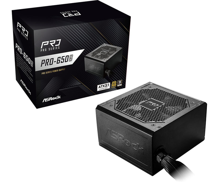 EAN 4711581491687 - Asrock PRO-650G unidad de fuente de alimentación 650 W 24-pin ATX ATX Negro imagen 1
