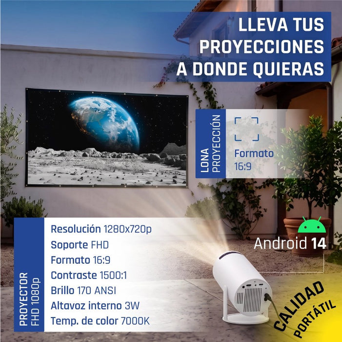 EAN 2521052419063 - iggual IGG318973+IGG318126 videoproyector 120 lúmenes ANSI 720p (1280x720) Blanco imagen 3
