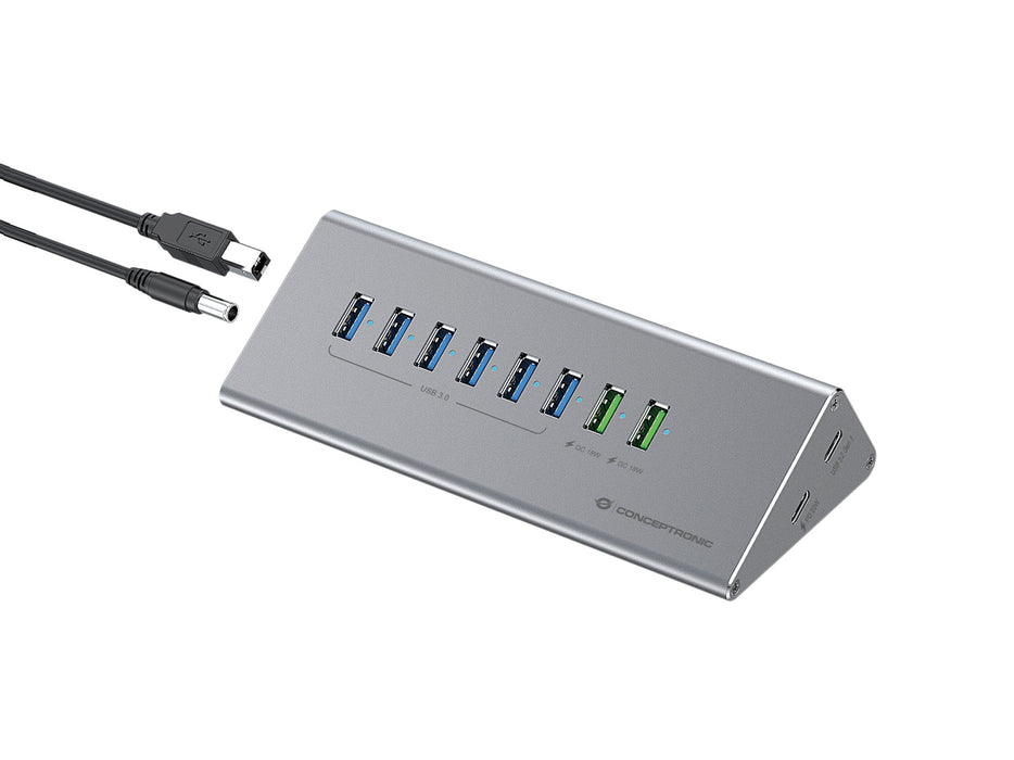 EAN 4015867234389 - Conceptronic HUBBIES18G hub de interfaz USB 3.2 Gen 1 (3.1 Gen 1) Type-B 5000 Mbit/s Gris imagen 6