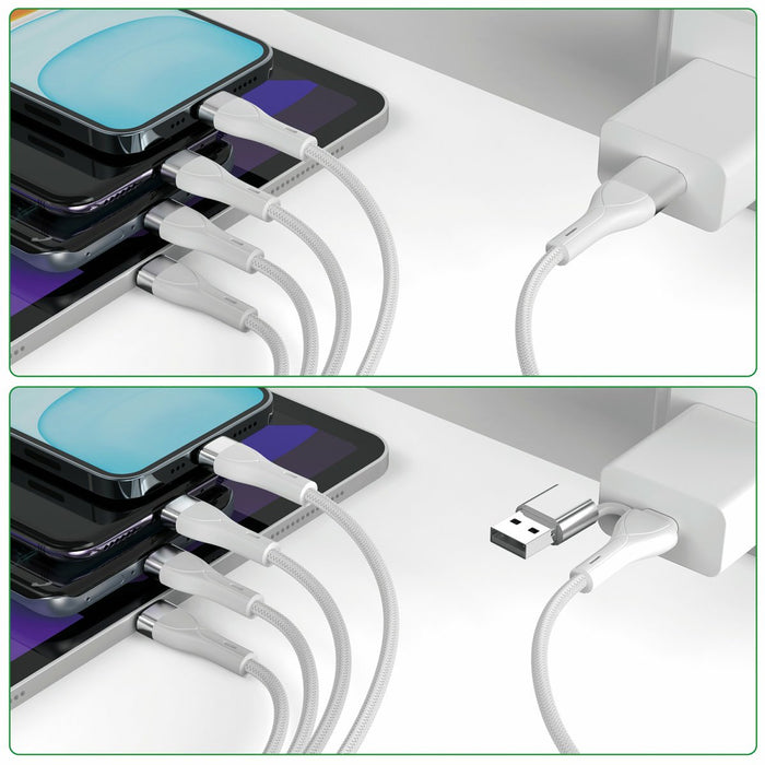 EAN 5012786030107 - 4smarts 541024 cable USB 1,2 m USB A/USB C USB C/Micro USB-A/Lightning Blanco imagen 4