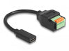 EAN 4043619660674 - DeLOCK 66067 cable USB 0,15 m USB C 5-pin terminal block Negro, Verde imagen 1