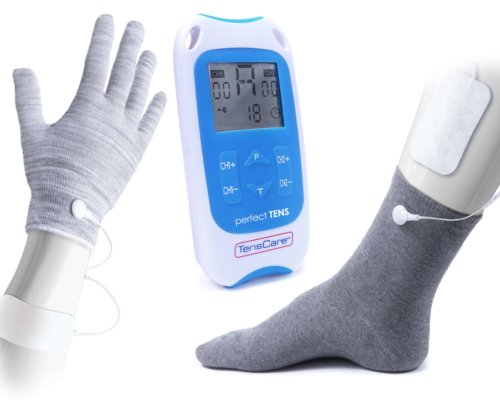 EAN 5033435131105 - TensCare perfect TENS estimulador muscular electrónico Lámina adhesiva Azul, Blanco imagen 1