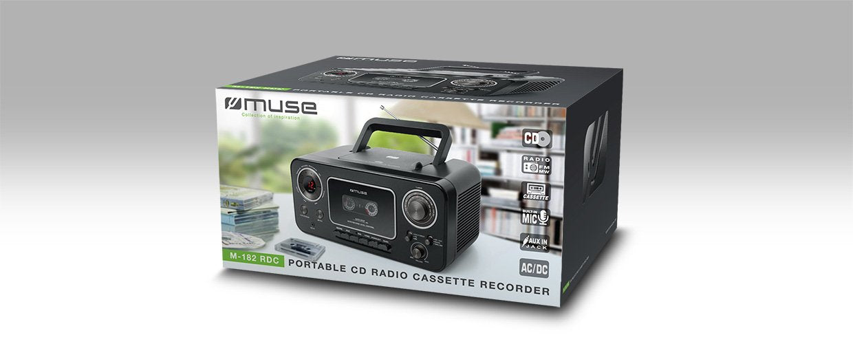EAN 3700460205140 - Muse M-182 RDC Analógica FM, MW Negro imagen 2