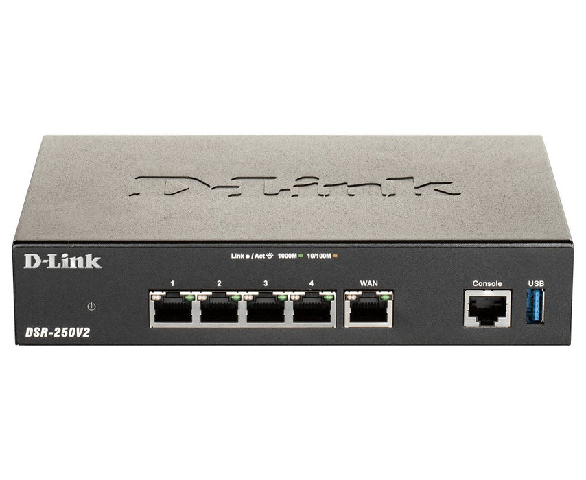 EAN 0790069461828 - D-Link DSR-250V2 router inalámbrico Gigabit Ethernet Negro imagen 1