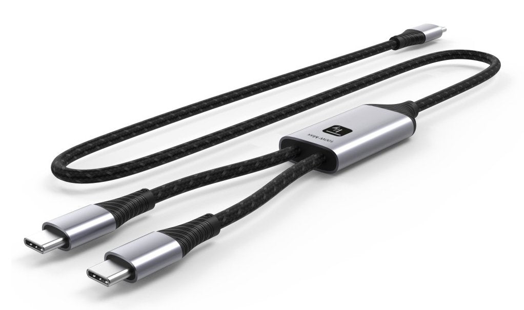 EAN 8059018369533 - Techly ICOC MU2C-2C100W cable USB USB 2.0 1,5 m USB C 2 x USB C 0,48 Gbit/s 100 W Negro, Gris imagen 3