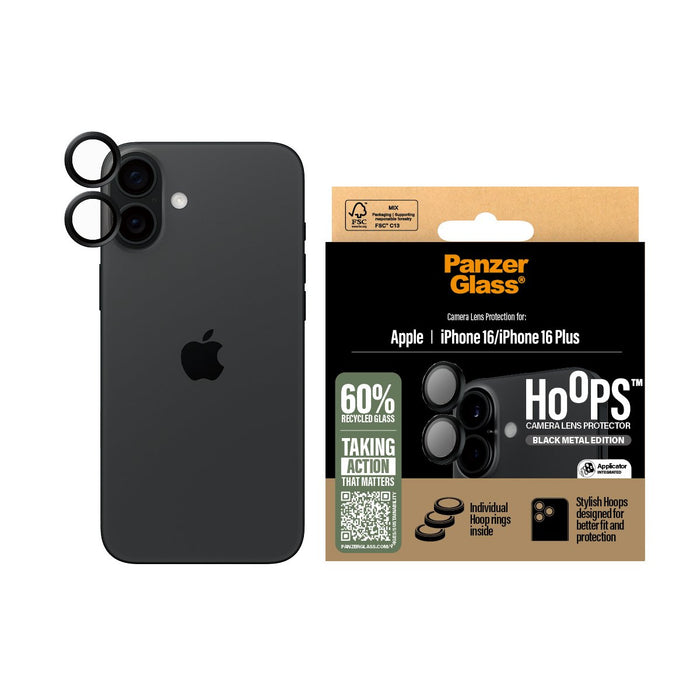 EAN 5715685003004 - PanzerGlass ® Hoops® Camera Lens Protector Black iPhone 16 | 16 Plus Protector de pantalla Apple 1 pieza( imagen 2