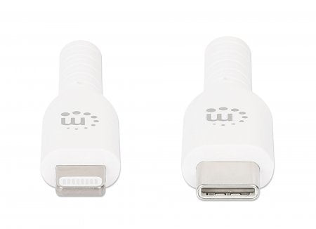 EAN 0766623394505 - Manhattan 394505 cable de teléfono móvil Blanco 0,5 m USB C Lightning imagen 3