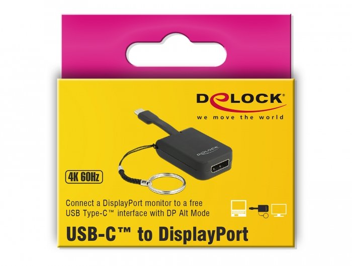 EAN 4043619639403 - DeLOCK 63940 adaptador de cable de vídeo 0,03 m USB Tipo C DisplayPort Negro imagen 3