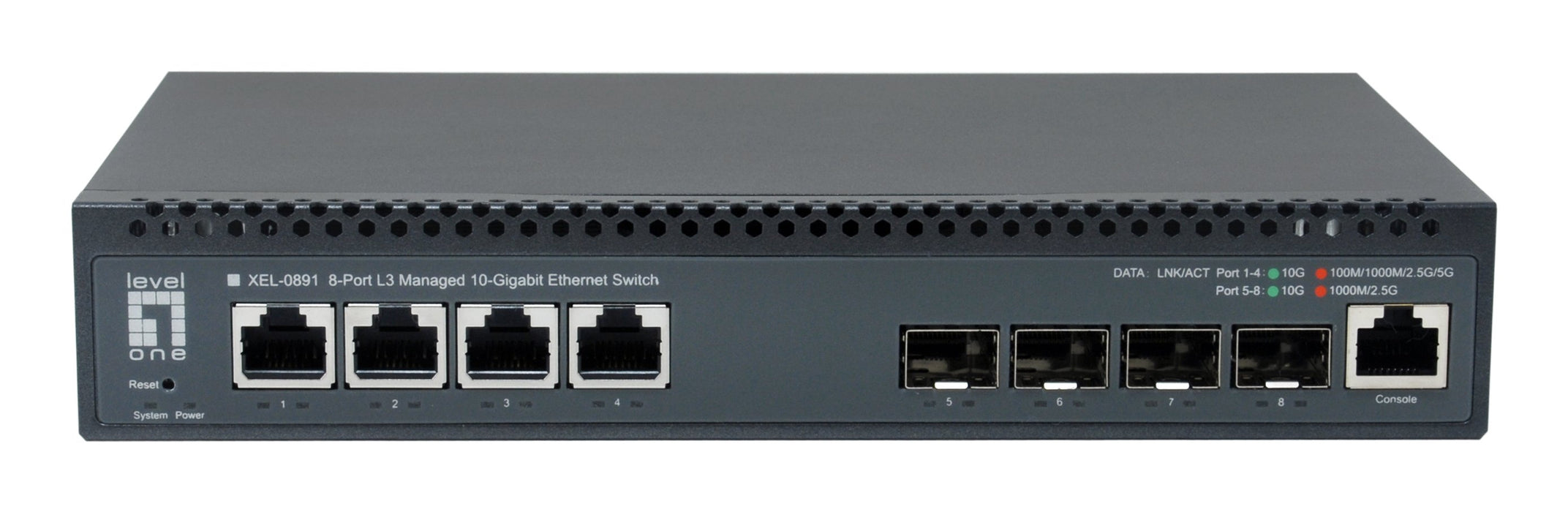 EAN 4015867242971 - LevelOne XEL-0891 Gestionado L3 10G Ethernet (100/1000/10000) Escritorio Gris imagen 2