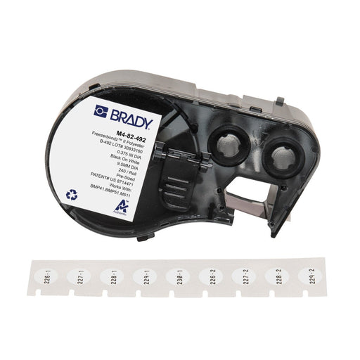 EAN 888434592052 - Brady M4-82-492 etiqueta de impresora Negro, Blanco Etiqueta para impresora autoadhesiva imagen 1