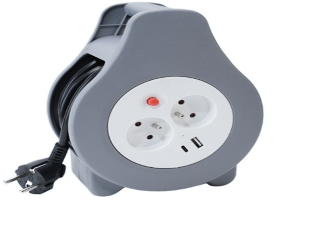 EAN 5901811410611 - Montis Przedłużacz domowy zwijany z USB 10m MT188 2 salidas AC imagen 4