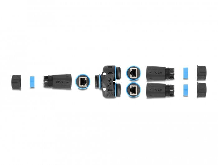 EAN 4043619868087 - DeLOCK 86808 conector 1 x RJ45/2 x RJ45 Negro, Azul imagen 3