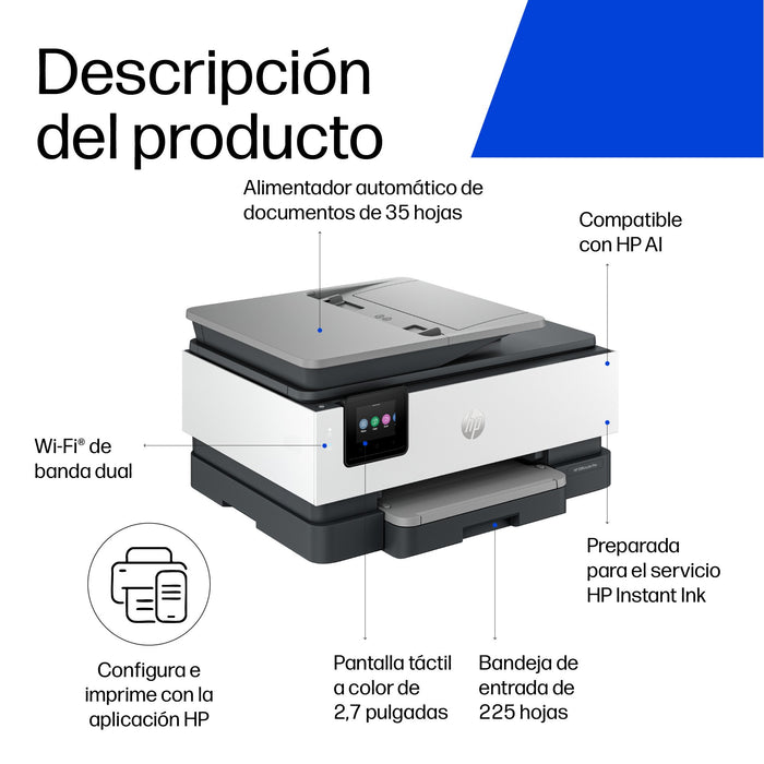EAN 0197029469199 - HP OfficeJet Pro 8124e All-in-One Prntr Inyección de tinta térmica A4 4800 x 1200 DPI 20 ppm Wifi imagen 5