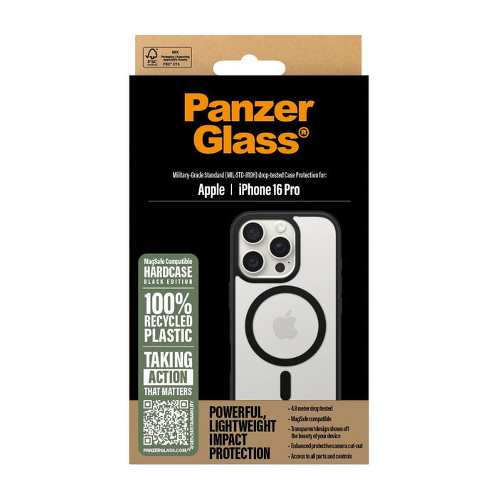 EAN 5715685003233 - PanzerGlass ® HardCase Transparent w. Black MagSafe & Frame iPhone 16 Pro funda para teléfono móvil Negro imagen 3