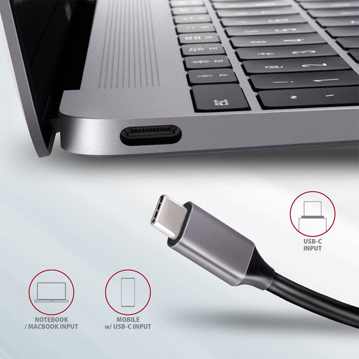 EAN 8595247906175 - Axagon HMC-5 base para portátil y replicador de puertos Alámbrico USB 3.2 Gen 1 (3.1 Gen 1) Type-C Gris imagen 4