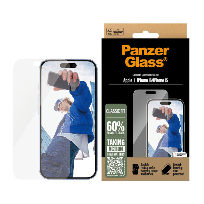 EAN 5715685002717 - PanzerGlass ® Screen Protector iPhone 16 | 15 | Classic Fit Protector de pantalla Apple 1 pieza(s) imagen 2