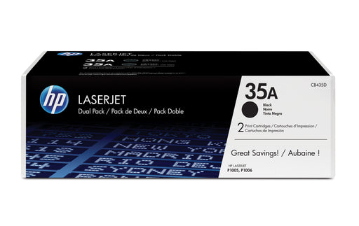 EAN 0884962022351 - HP 35A 2-pack Black Original LaserJet Toner Cartridges cartucho de tóner 2 pieza(s) imagen 1