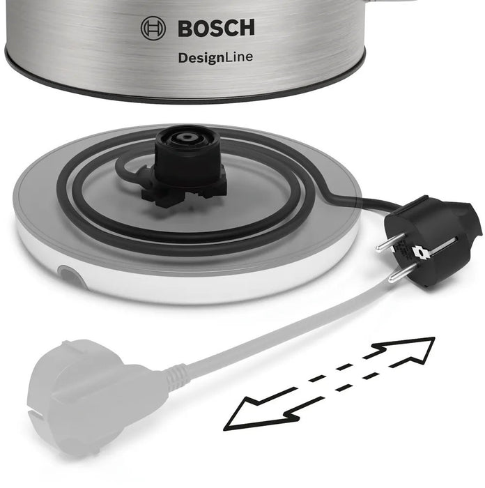 EAN 4242005188062 - Bosch TWK4P440 tetera eléctrica 1,7 L 2400 W Negro, Acero inoxidable imagen 8