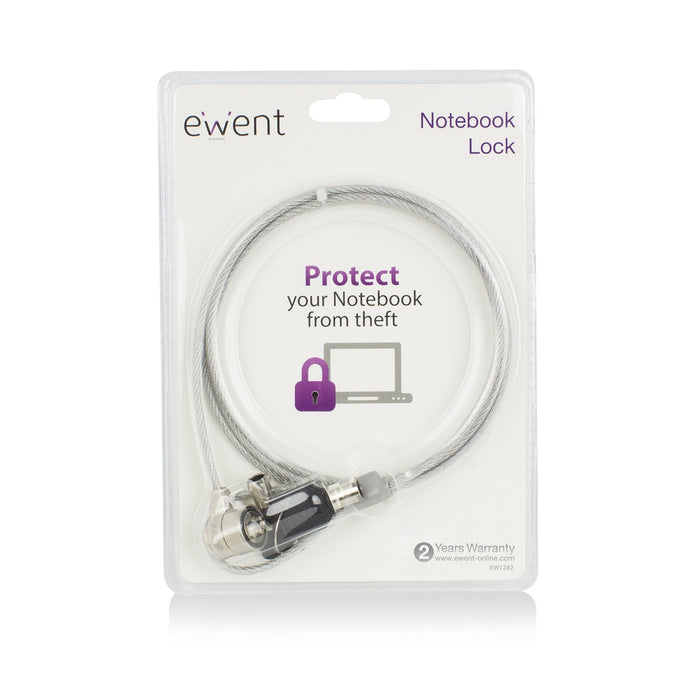 EAN 8054392610370 - Ewent EW1242 cable antirrobo Negro, Acero inoxidable 1,5 m imagen 6
