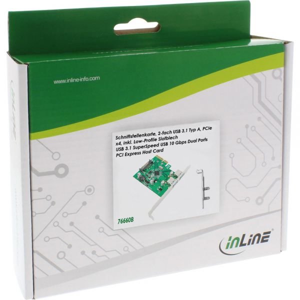 EAN 4043718235148 - InLine 76660B tarjeta y adaptador de interfaz Interno USB 3.2 Gen 1 (3.1 Gen 1) imagen 3