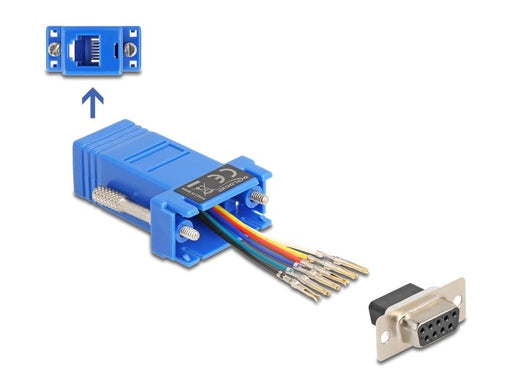 EAN 4043619670802 - DeLOCK 67080 cambiador de género para cable D-Sub 9 RJ12 Azul imagen 1