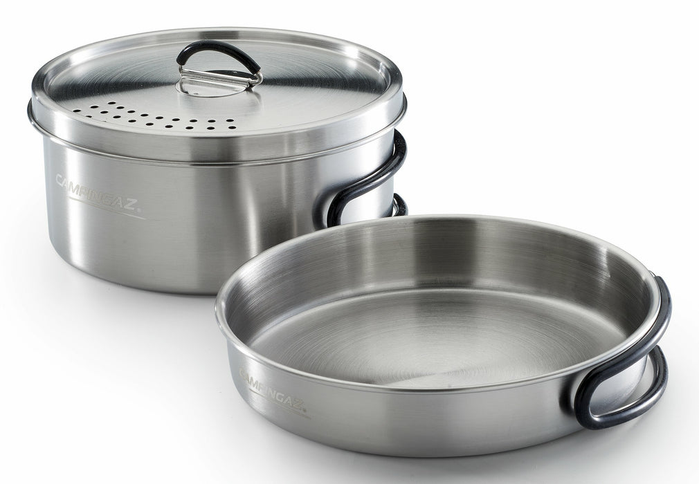 EAN 3138522131999 - Campingaz Topf-Set Trekking Kit 3-teilig edelstahl 1 Topf+ 1 Deckel+ 1 vajilla para camping Acero inoxida imagen 1