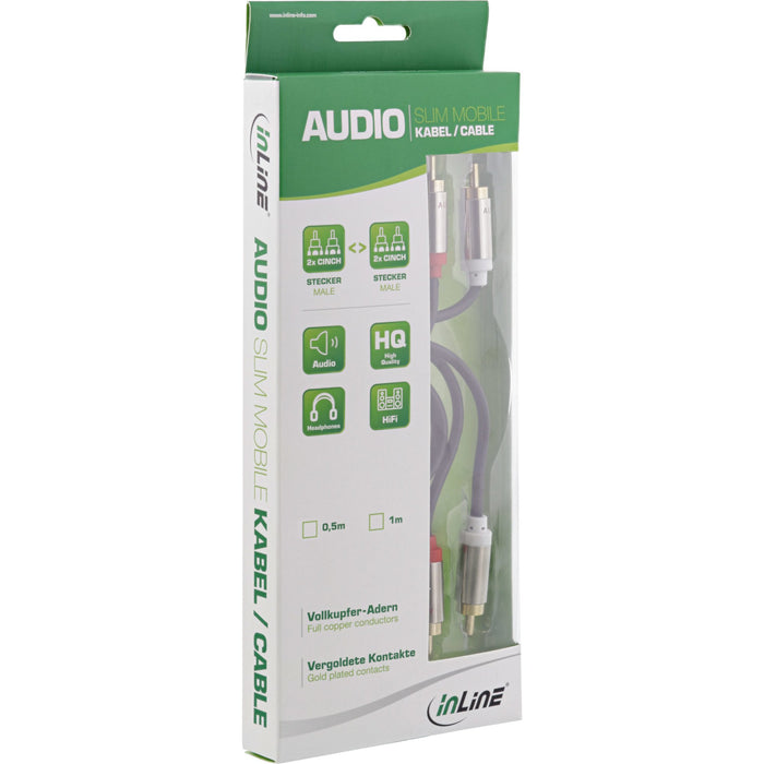 EAN 4043718236008 - InLine 99264 cable de audio 0,5 m 2 x RCA 2 x RCA + USB Negro imagen 2