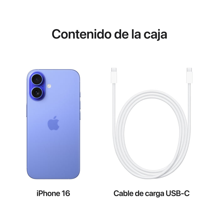 EAN 0195949822438 - Apple iPhone 16 15,5 cm (6.1") SIM doble iOS 18 5G USB Tipo C 128 GB Azul imagen 9
