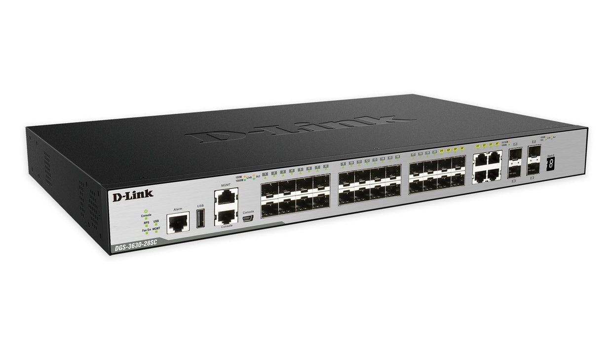 EAN 0790069472237 - D-Link DGS-3630-28SC switch Gestionado L3 1U Negro imagen 1