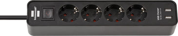 EAN 4007123654796 - Brennenstuhl Ecolor base múltiple 1,5 m 4 salidas AC Interior Negro imagen 1