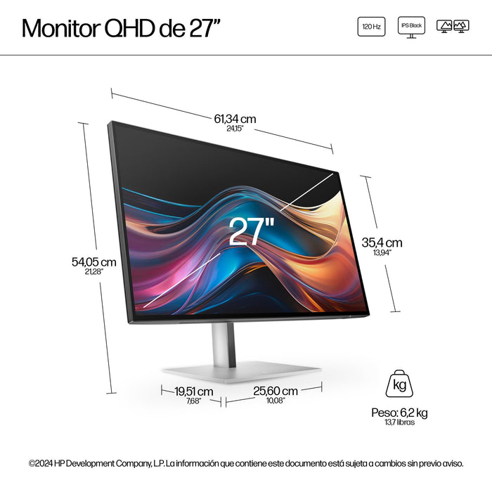 EAN 5715063476376 - HP شاشة Series 7 Pro مقاس 27 بوصة بدقة QHD ‏- 727pq pantalla para PC 68,6 cm (27") 2560 x 1440 Pixeles Qu imagen 6