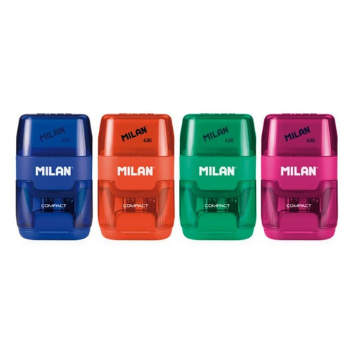 EAN 8411574032403 - Milan 4703116 sacapuntas Sacapuntas manual Azul, Verde, Naranja, Rosa imagen 2