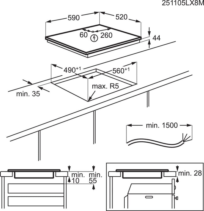 EAN 7333394124308 - Electrolux Serie 500 EIT60433CT Negro Integrado 60 cm Con placa de inducción 4 zona(s) imagen 10