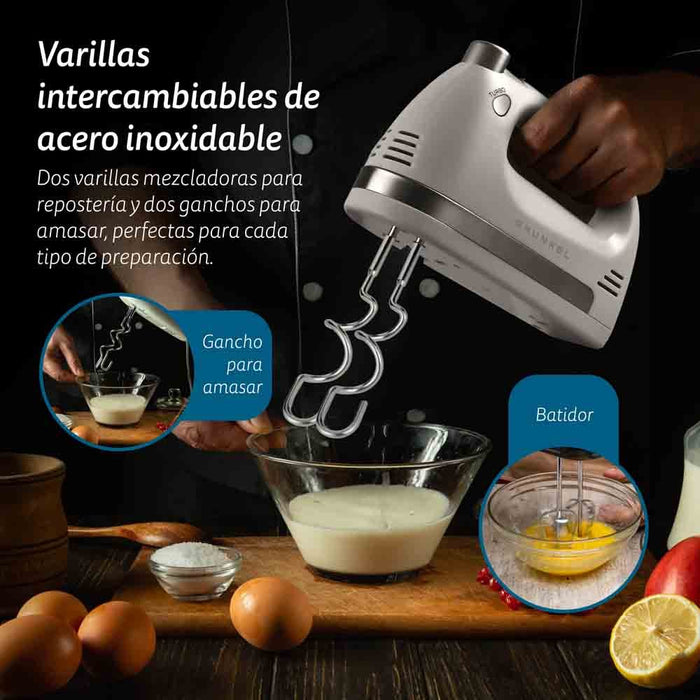 EAN 8426156017105 - Grunkel AM-350TURBO5BOWL batidora Batidora de varillas 350 W Blanco imagen 3