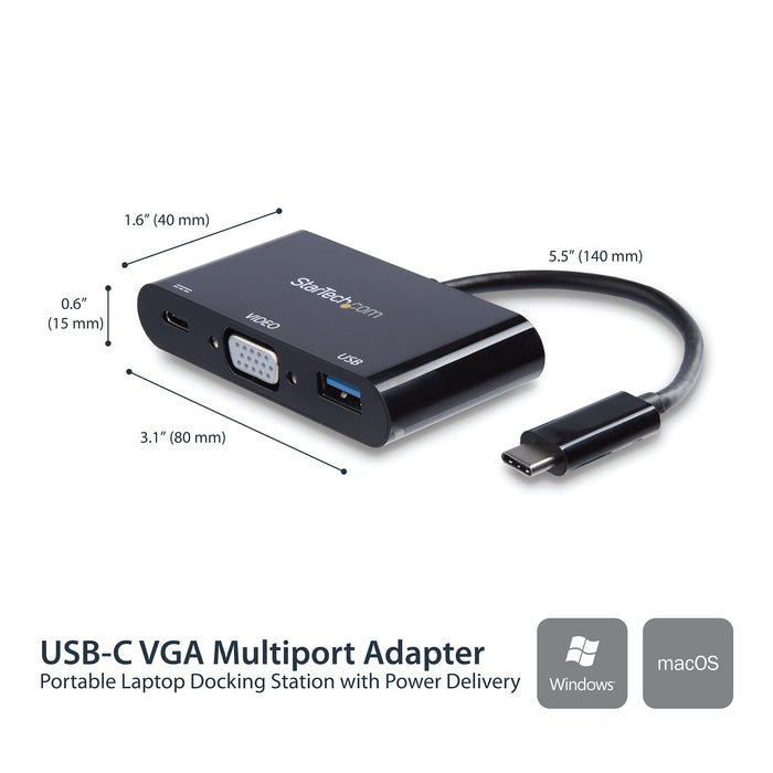 EAN 65030866293 - StarTech.com CDP2VGAUACP base para portátil y replicador de puertos Alámbrico USB 3.2 Gen 1 (3.1 Gen 1) Typ imagen 2