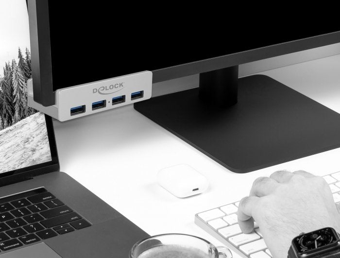 EAN 4043619640461 - DeLOCK 64046 hub de interfaz USB 3.2 Gen 1 (3.1 Gen 1) Type-A 5000 Mbit/s Plata imagen 3