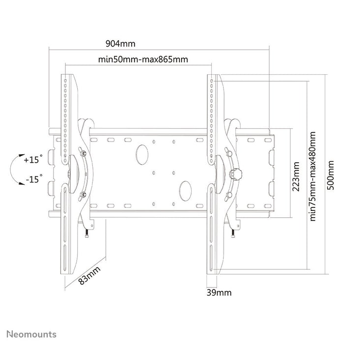 EAN 8717371440596 - Neomounts PLASMA-W200 soporte para TV 2,16 m (85") Plata imagen 7