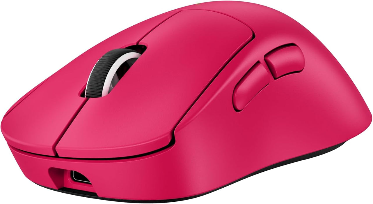 Ratón Logitech G Pro X Superlight 2 Dex Ergonómico Diestro Óptico 5 Botones Inalámbrico Cableado 2.4 Ghz Usb Rosa